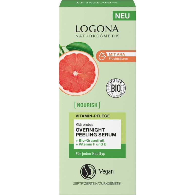 Logona NOURISH klärendes Overnight Peeling Serum - Produktbild