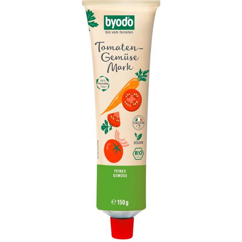 Byodo Byodo Tomaten-Gemüse Mark Doppelfrucht, in der Tube, 150g - Produktbild