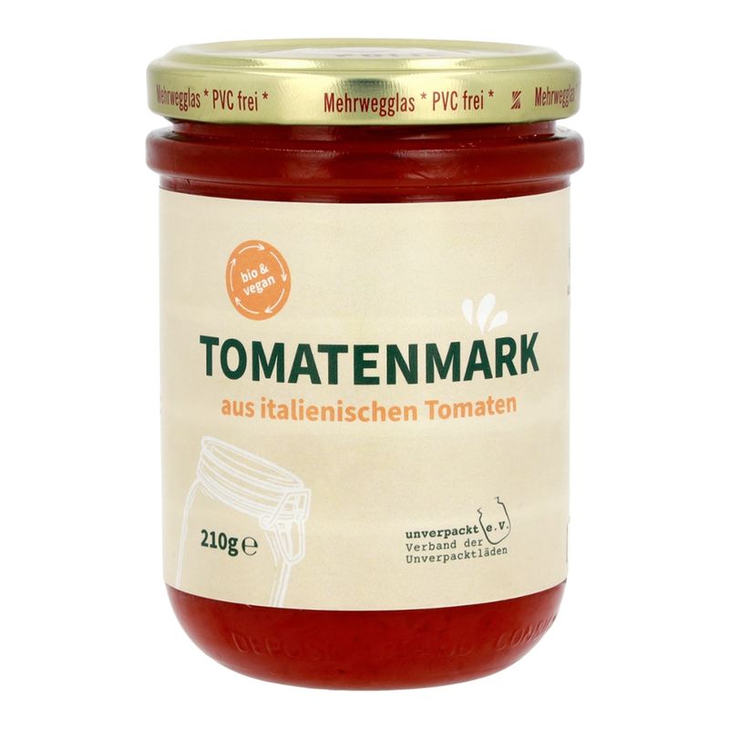 ALLERLIEBE ALLERLIEBE Bio Tomatenmark aus italienischen Tomaten im Glas 210g - Produktbild