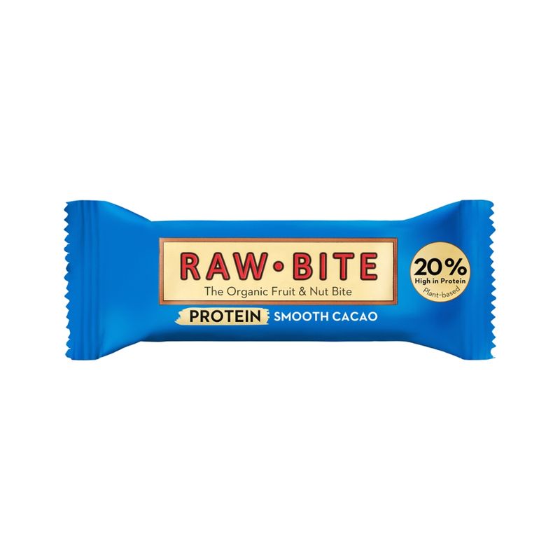 Raw Bite Raw Bite Protein Smooth Cacao Riegel 45g - Produktbild