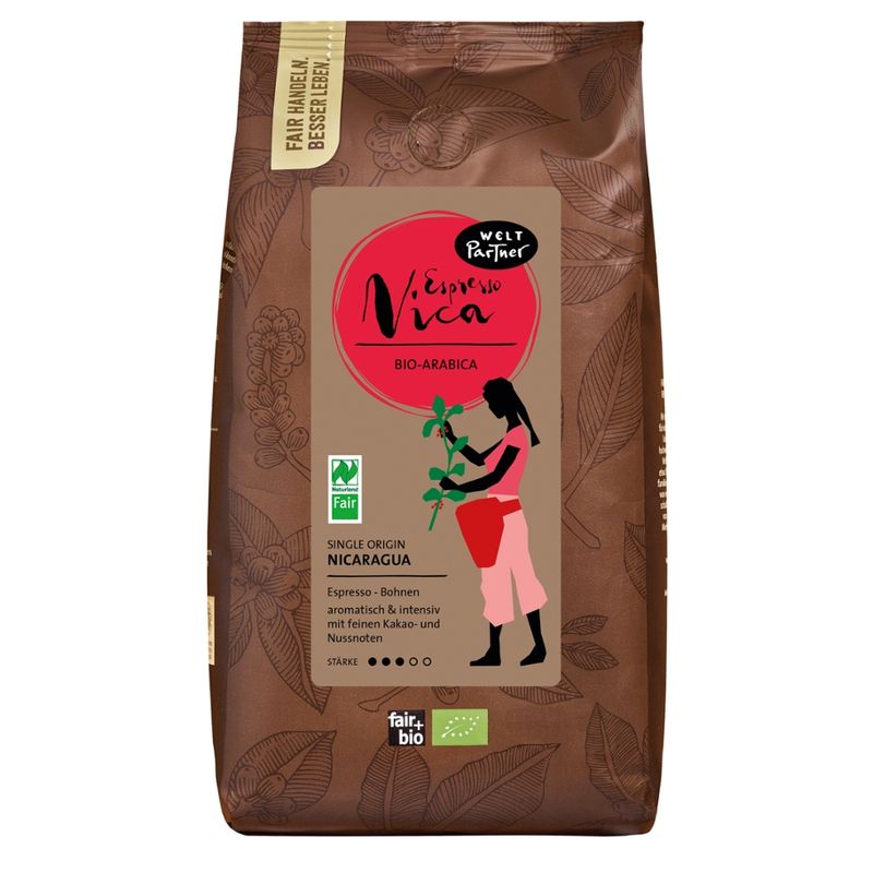 WeltPartner Espresso Nica, Bohne, bio, Naturland Fair - Produktbild