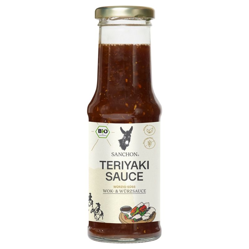 Sanchon Wok- und Würzsauce Teriyaki, 210ml, SANCHON, bio - Produktbild