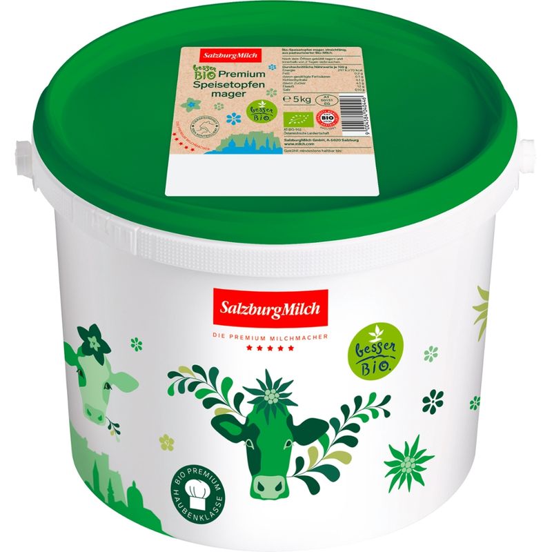 SalzburgMilch SalzburgMilch Bio Premium Topfen mager 5 Kg - Produktbild