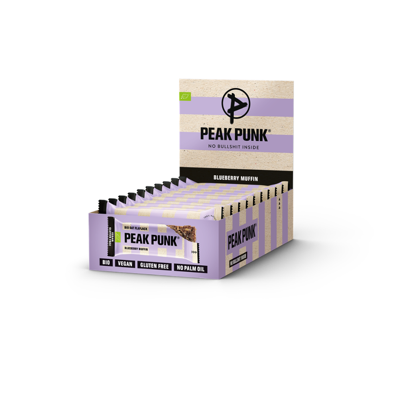 Peak Punk  Peak Punk Bio Oat Flapjack Blueberry Muffin 55g - Produktbild