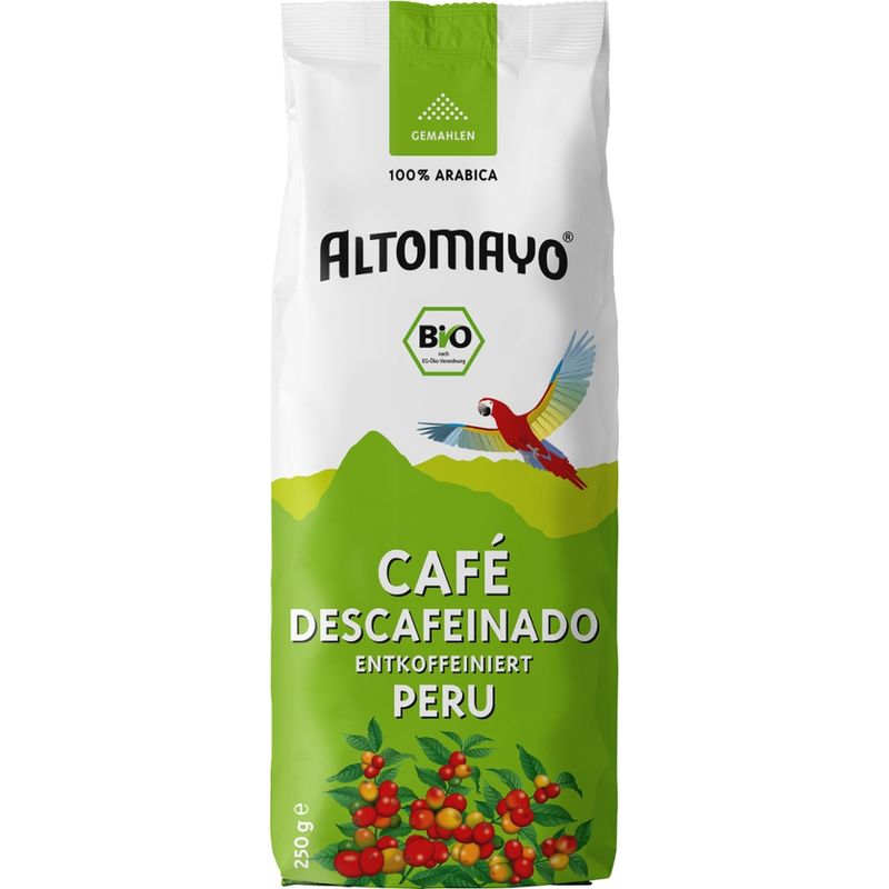 Altomayo Bio Café Descafeinado Entkoffeiniert Peru, gemahlen - Produktbild