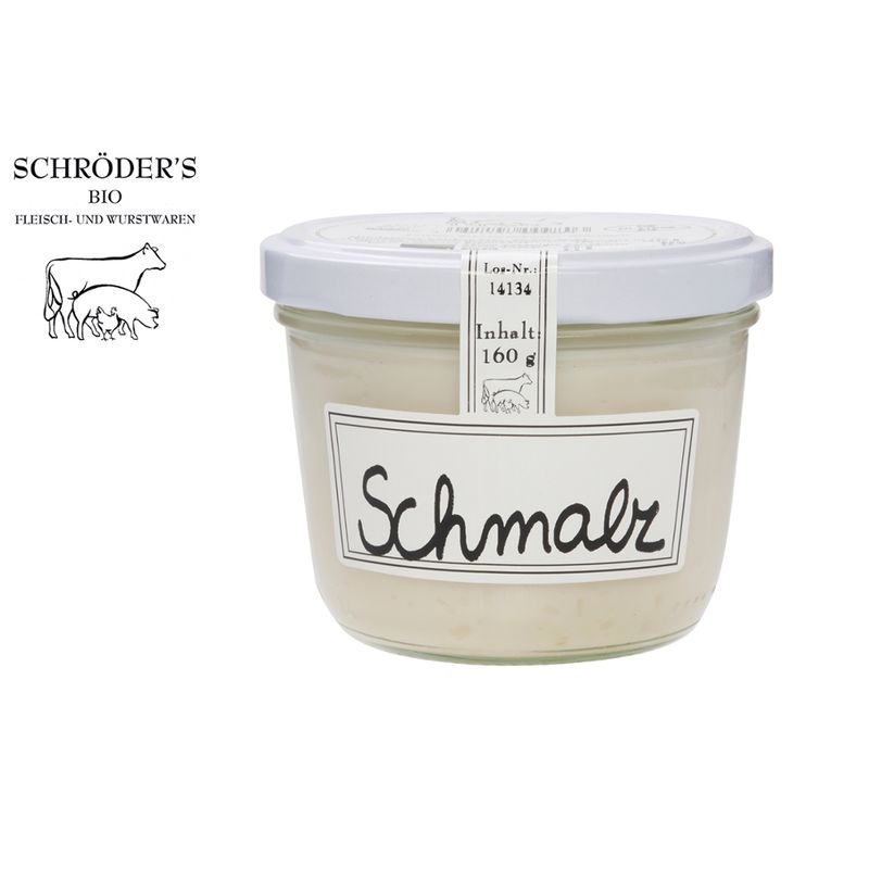 Schröder's Bio Fleisch- und Wurstwaren Schmalz im Glas - Produktbild