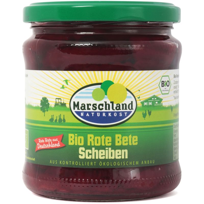 Marschland  Bioland Bio-Rote Bete Scheiben 370 ml Gl. MARSCHLAND - Produktbild
