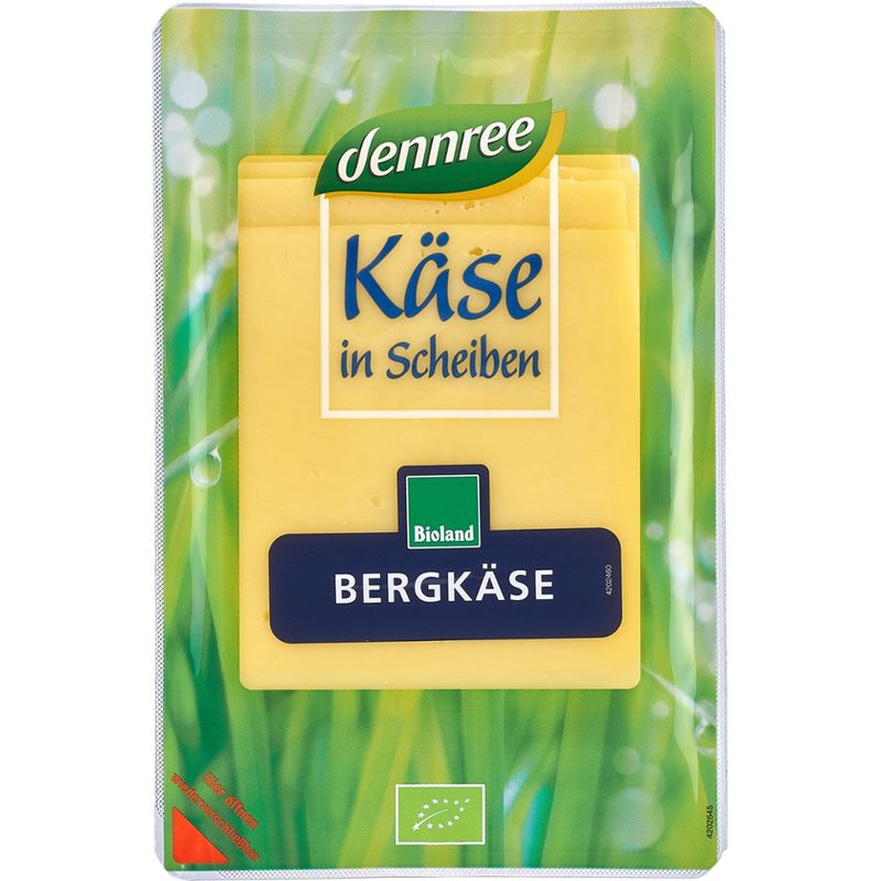 dennree Bergkäse, in Scheiben, 45% Fett i. Tr. - Produktbild