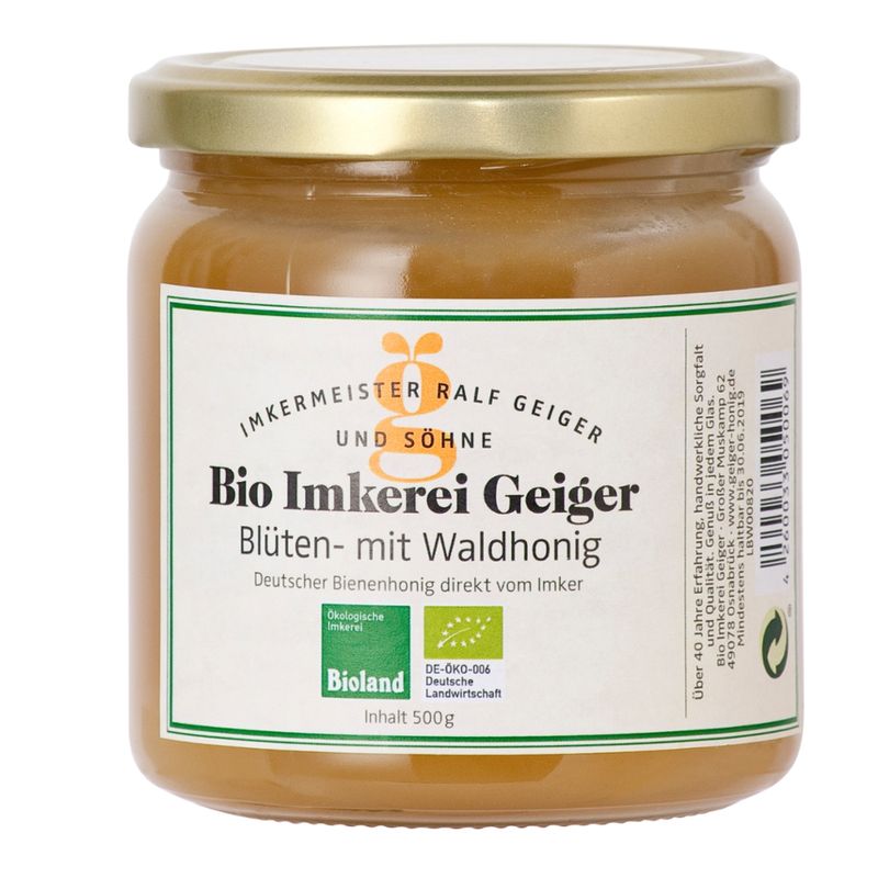Bio Imkerei Geiger Waldhonig mit Sommerblüte - Produktbild