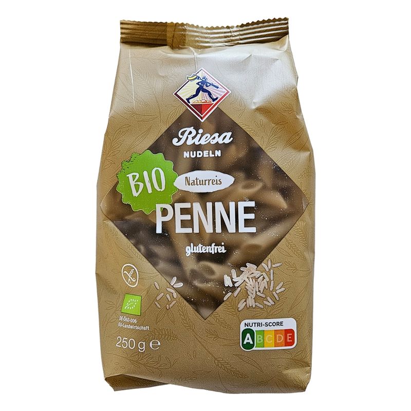 Riesa Bio Nudeln Riesa Naturreis Penne glutenfrei 250g - Produktbild