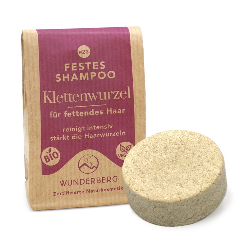 Wunderberg Festes Shampoo #23 Klettenwurzel - für fettendes Haar - Produktbild