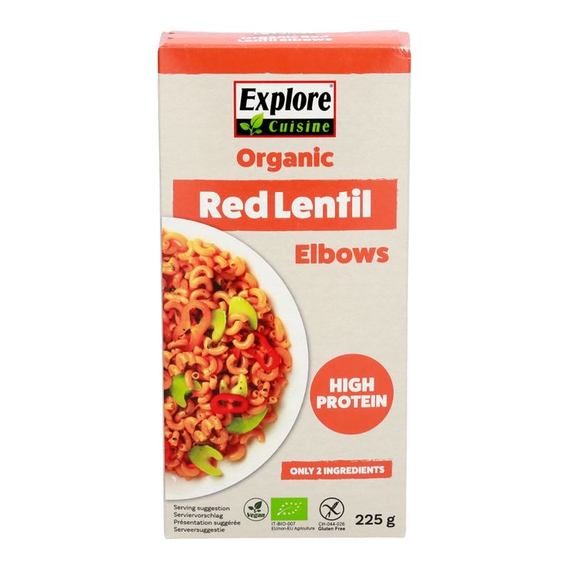 Explore Cuisine Explore Cuisine Elbows Hörnchennudeln aus roten Linsen - Produktbild