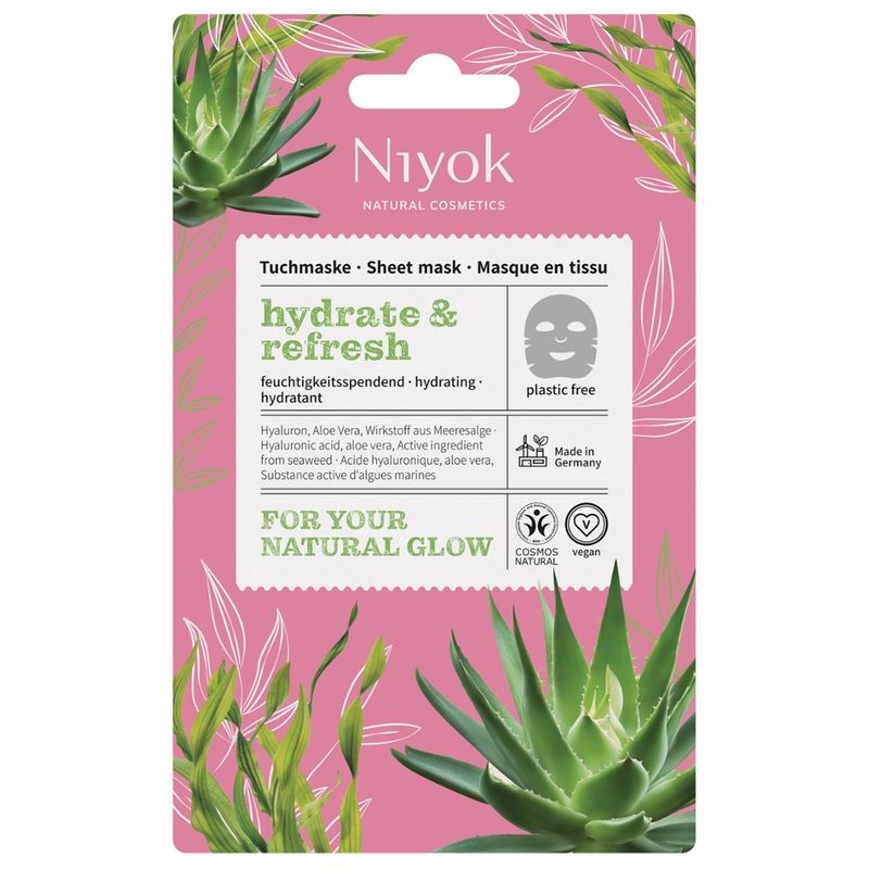Niyok Feuchtigkeitsspendende Tuchmaske hydrate & refresh - Produktbild