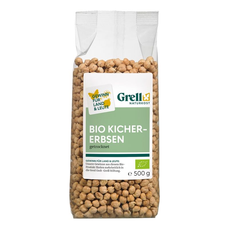 Grell Naturkost Kichererbsen getrocknet - Produktbild