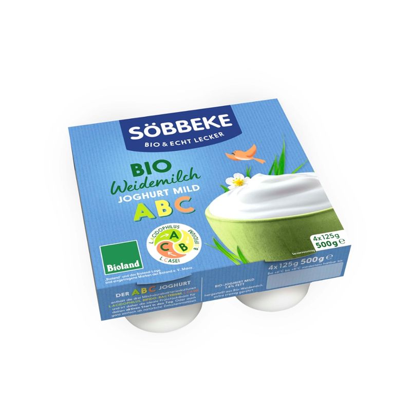 Söbbeke ABC Bio-Weidemilch Joghurt mild Multipack - Produktbild