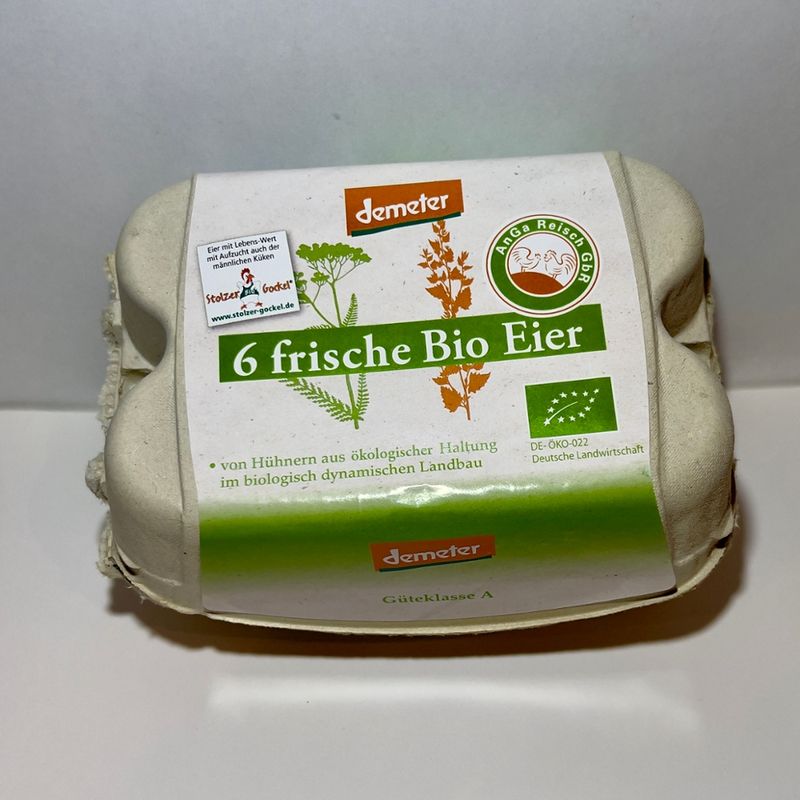 Demeter Hof Reisch  Demeter Eier 6er Schachtel, Demeter Hof Reisch - Produktbild