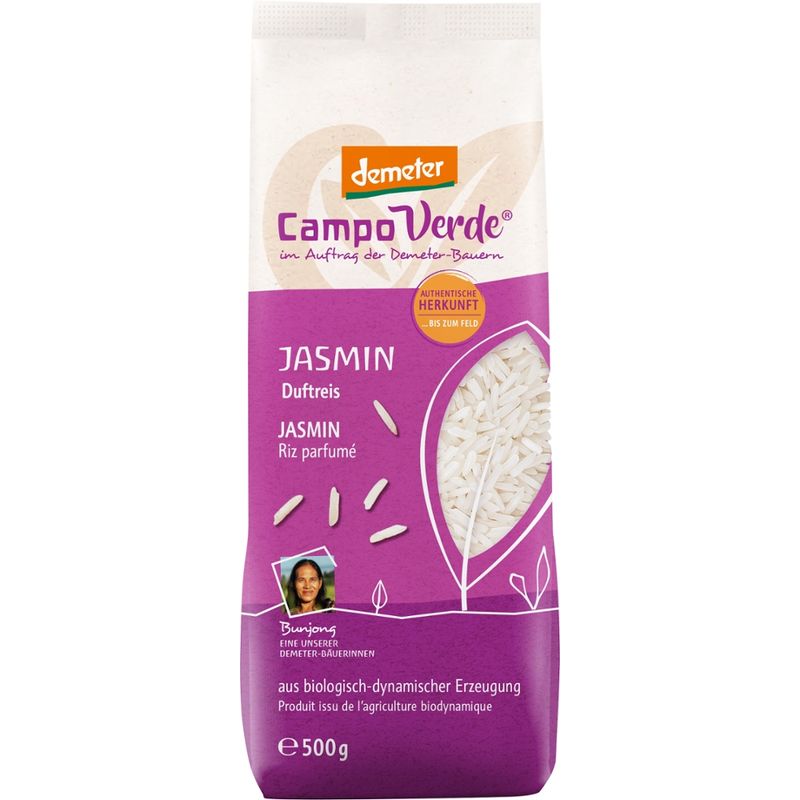 Campo Verde CV demeter Jasminreis 500g - Produktbild