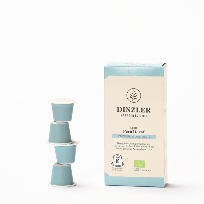DINZLER Kaffeerösterei Dinzler Kapseln Kaffee Peru Decaf (Karton à 10 Kapseln) - Produktbild