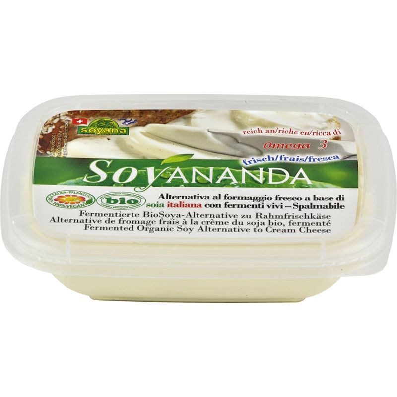 Soyana Soyananda Rahmfrischkäse - vegane Alternative zu Rahmfrischkäse aus fermentiertem BioSoya - Produktbild