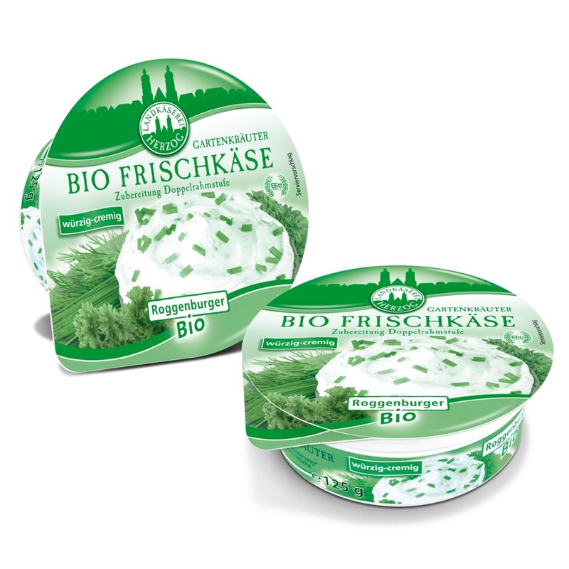 Roggenburger Bio Roggenburger Bio Frischkäse Gartenkräuter 125 g - Produktbild