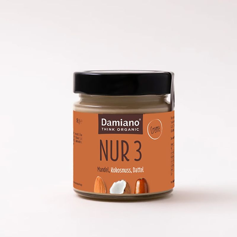 DAMIANO  DAMIANO NUR 3 MANDEL, KOKOSNUSS, DATTEL - MANDELCREME - Produktbild