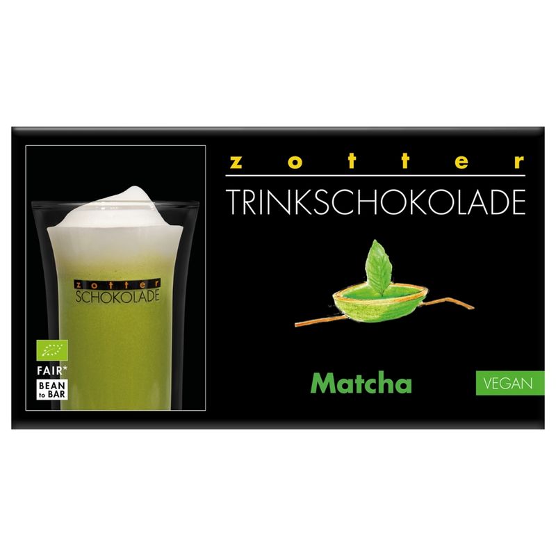 Zotter Schokolade Trinkschokolade – Matcha VEGAN - Produktbild