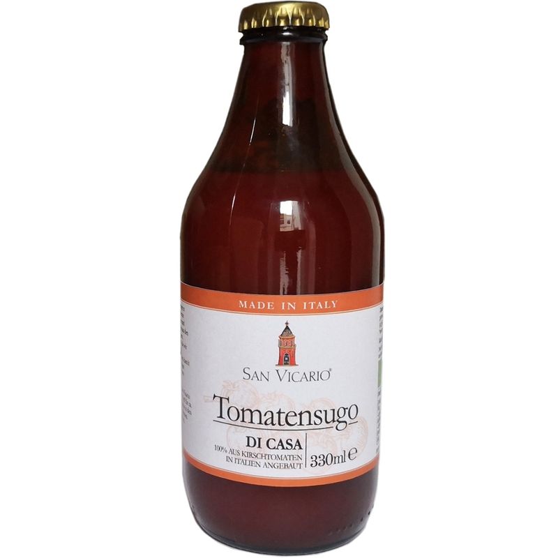 San Vicario Tomatensugo di Casa aus kleinen Kirschtomaten in Sizilien angebaut und verarbeitet - Produktbild
