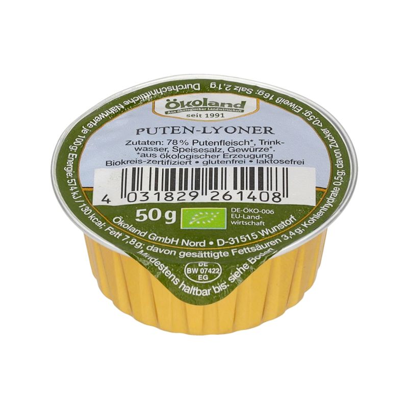 ÖKOLAND Puten-Lyoner in Gourmet-Qualität - Produktbild