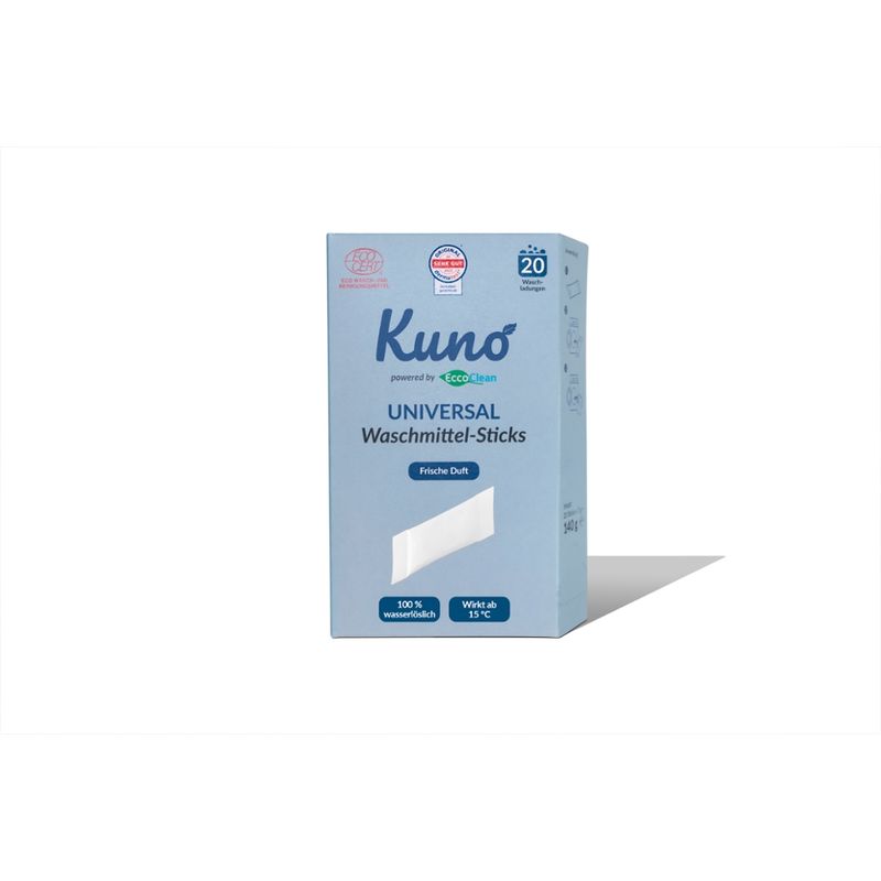 Kuno Kuno Waschmittel Sticks Universal - Ecocert Ökologisches Wasch- und Reinigungsmittel - Produktbild