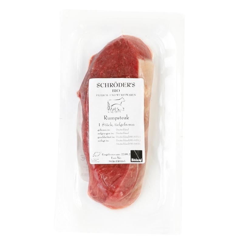 Schröder's Bio Fleisch- und Wurstwaren Rumpsteak 1 Scheibe  ca. 220 g TK - Produktbild