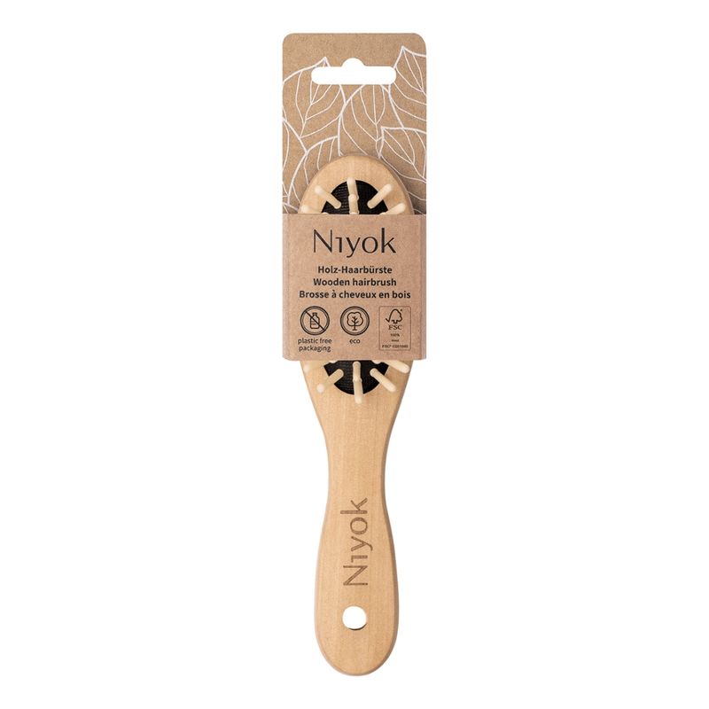 Niyok Holz-Haarbürste klein - Produktbild