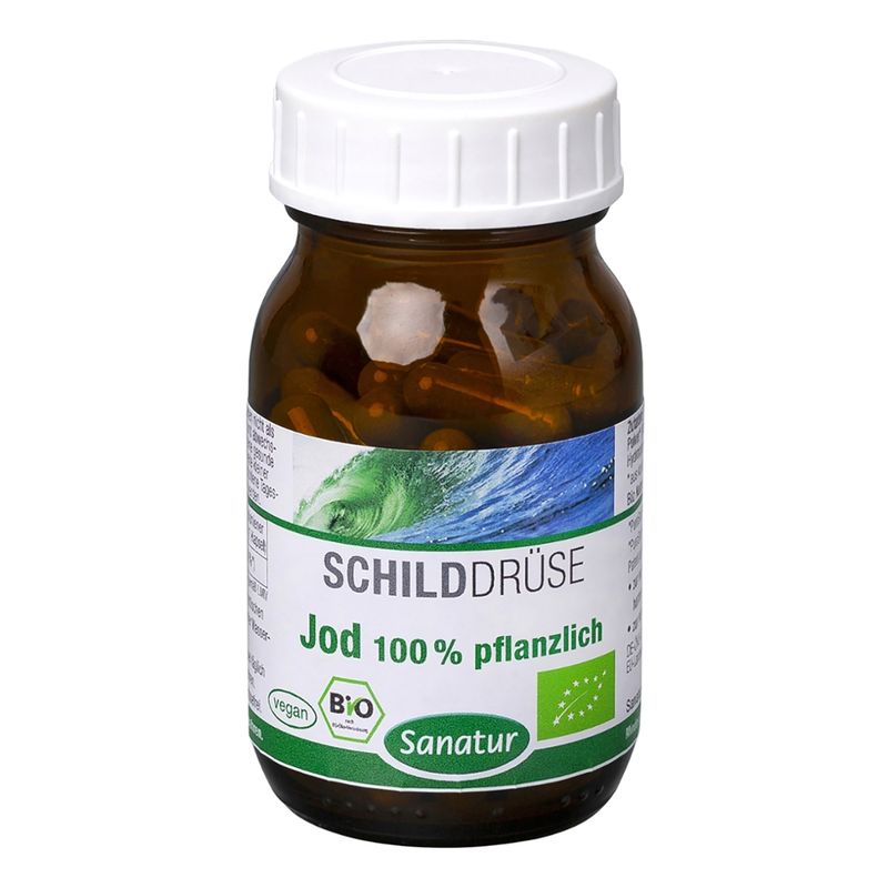 Sanatur Jod 100% pflanzlich 200 Kapseln, kbA - Produktbild