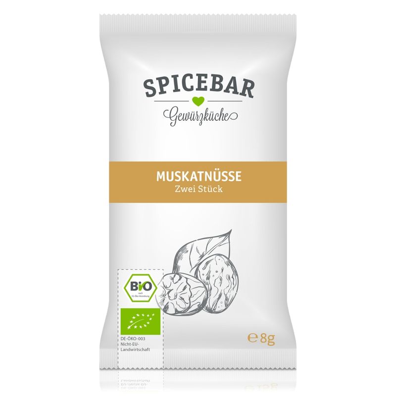 Spicebar Spicebar Kleinpackung Bio Muskatnüsse - Intensiv und groß - Produktbild