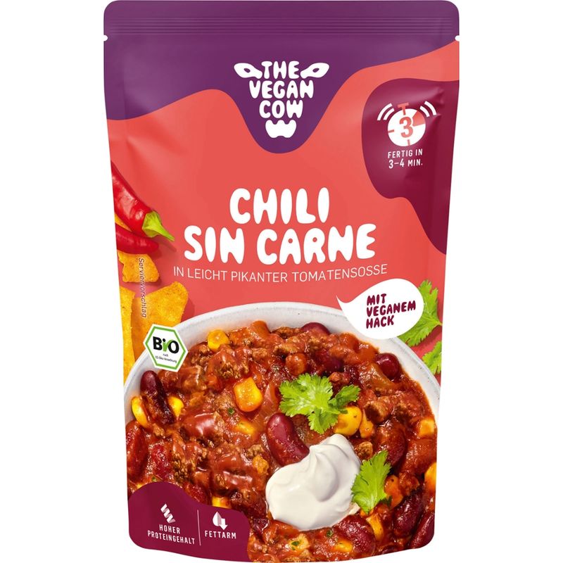 THE VEGAN COW Chili sin Carne in leicht pikanter Tomatensosse - Produktbild