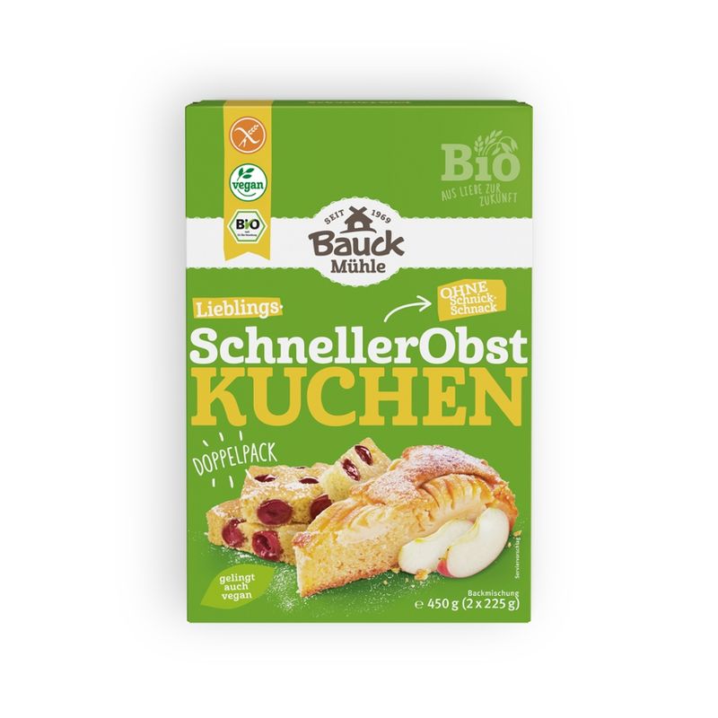 Bauck Mühle Schneller Obstkuchen glutenfrei Bio - Produktbild