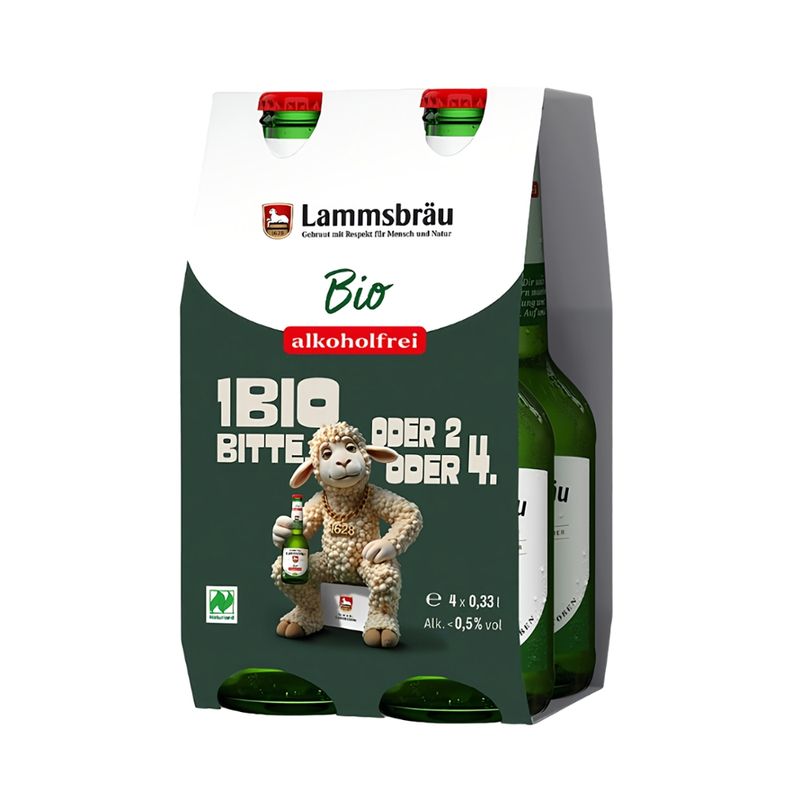 Neumarkter Lammsbräu Neumarkter Lammsbräu Bio Alkoholfrei 4x0,33l - Produktbild