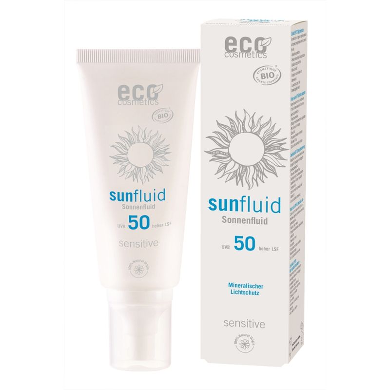 eco cosmetics Sonnenfluid LSF 50 sensitive - Produktbild