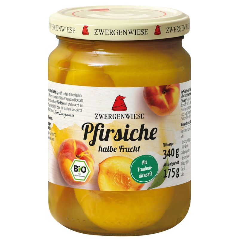Zwergenwiese Pfirsiche mit Traubendicksaft - Produktbild