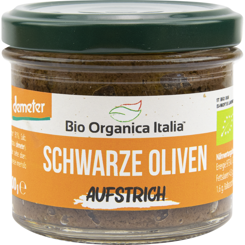 Bio Organica Italia Bio Organica Italia Schwarze Oliven Aufstrich 100 g - Produktbild