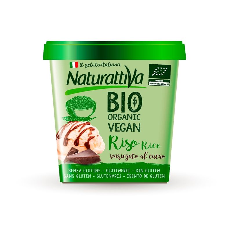Naturattiva Naturattiva Bio-Eis auf Reisbasis Vanille-Kakaor im 300g Becher - Produktbild