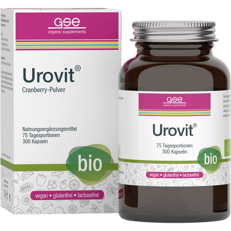 GSE  Urovit® Cranberry (Bio),  300 Kapseln à 480 mg - Produktbild