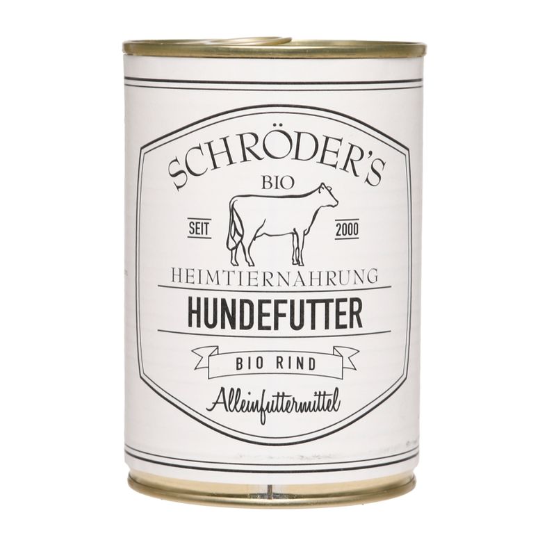 Schröder's Bio Fleisch- und Wurstwaren Hundefutter Rind 400 g - Produktbild