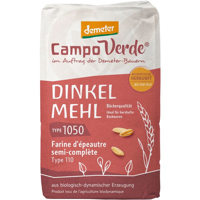 Campo Verde CV demeter Dinkelmehl Type 1050 1000g - Produktbild