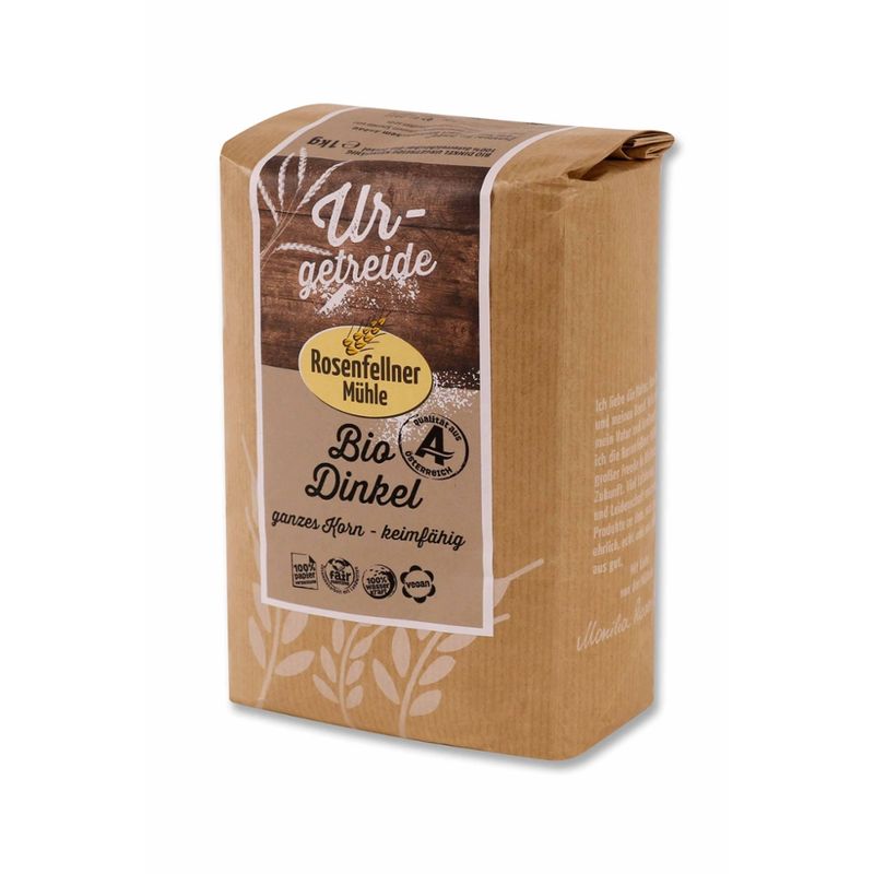 Rosenfellner Mühle & Naturkost Bio Dinkel URgetreide keimfähig 1kg - Produktbild
