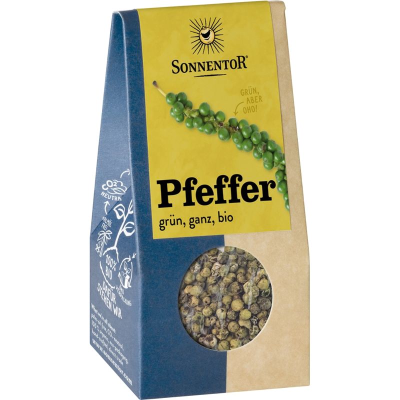 Sonnentor Pfeffer grün ganz, Packung - Produktbild