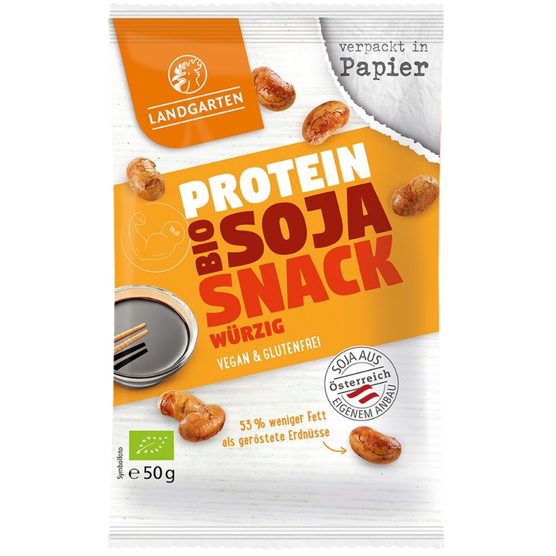 Landgarten Bio Soja Snack Würzig 50g - Produktbild