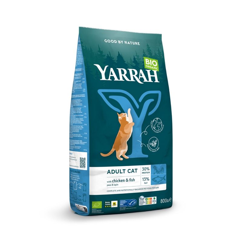 Yarrah Organic Petfood Yarrah Bio Katze Trockenfutter Huhn & Fisch (MSC) - Produktbild