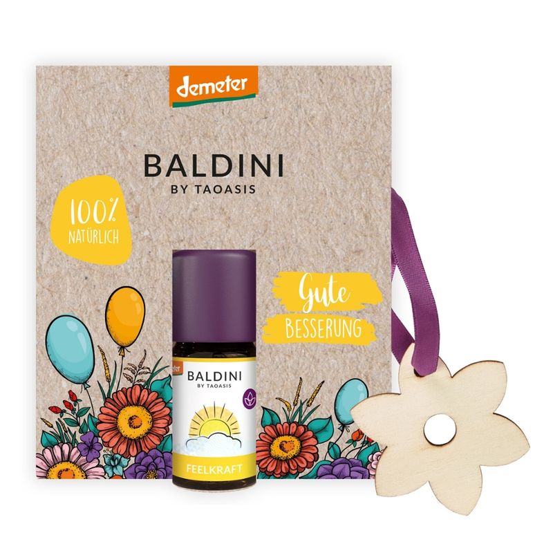 Baldini Baldini Gute Besserung Mini-Duftset mit Holzblume - Produktbild