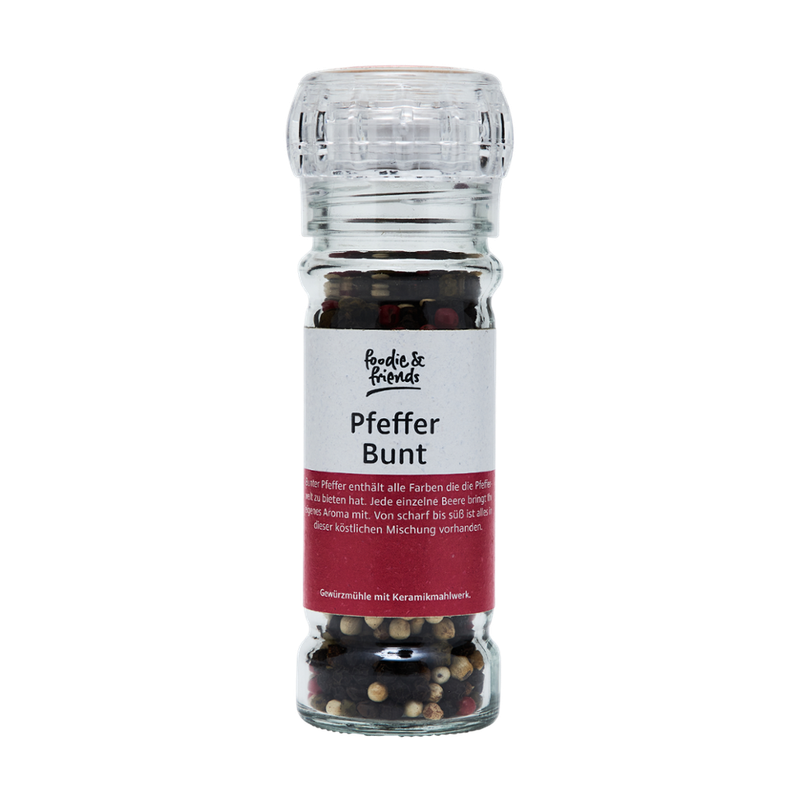 foodie & friends Keramikmühle BIO Pfeffer bunt - Produktbild