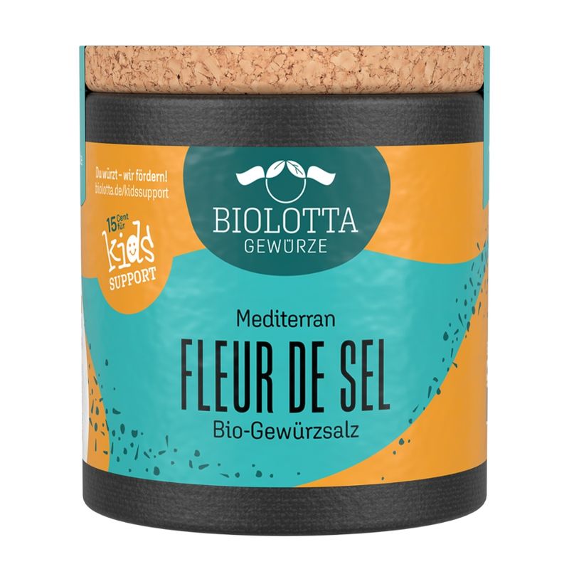 Biolotta Biolotta Korkdose Fleur de Sel - mediterran Bio-Gewürzsalz - Produktbild